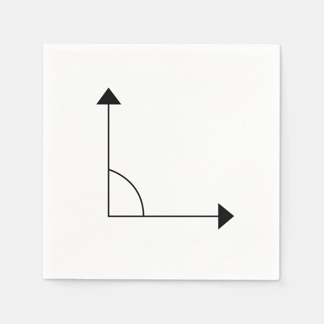 90 Grad rechtsgerichtetes Party Serviette (Vorderseite)