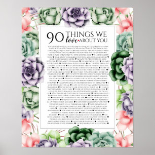 90 Gründe, warum wir dich lieben, 45 Gründe, 60. G Poster