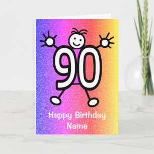 90. Happy Birthday Card Karte
