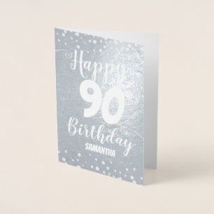 90. Happy Birthday Custom Foil Card Folienkarte
