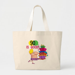90 ist gute Geburtstags-T-Shirts und Geschenke Jumbo Stoffbeutel