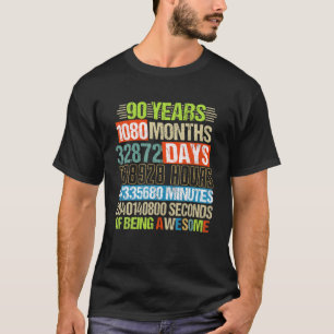 90 Jahre 1080 Monate Phantastisch 90. Geburtstag T-Shirt