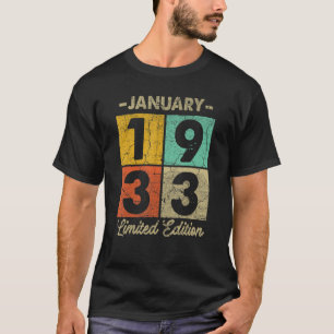 90 Jahre alt Januar 1933 90. Geburtstag 1 T-Shirt