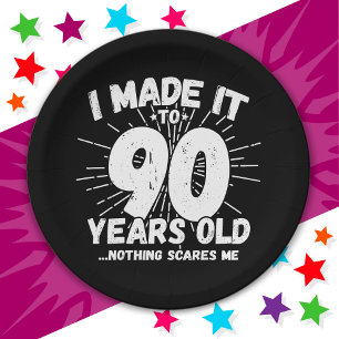 90 Jahre alt Sarcastic Meme Funny 90. Geburtstag Pappteller