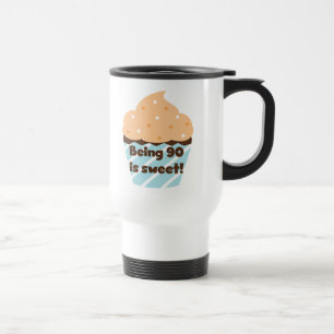 90 Jahre alt sind süße T - Shirt und Geschenke zum Reisebecher