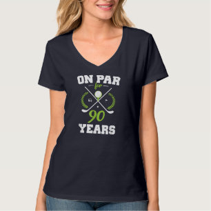 90 Jahre altes Glück 90. Geburtstag für Golfer T-Shirt