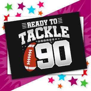 90 Jahre altes Tackle Football Party 90. Geburtsta Postkarte