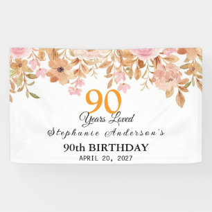 90 Jahre Geliebte Pfirsichblüten 90. Banner