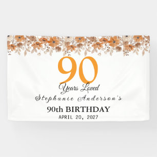 90 Jahre Geliebte Pfirsichblüten 90. Banner