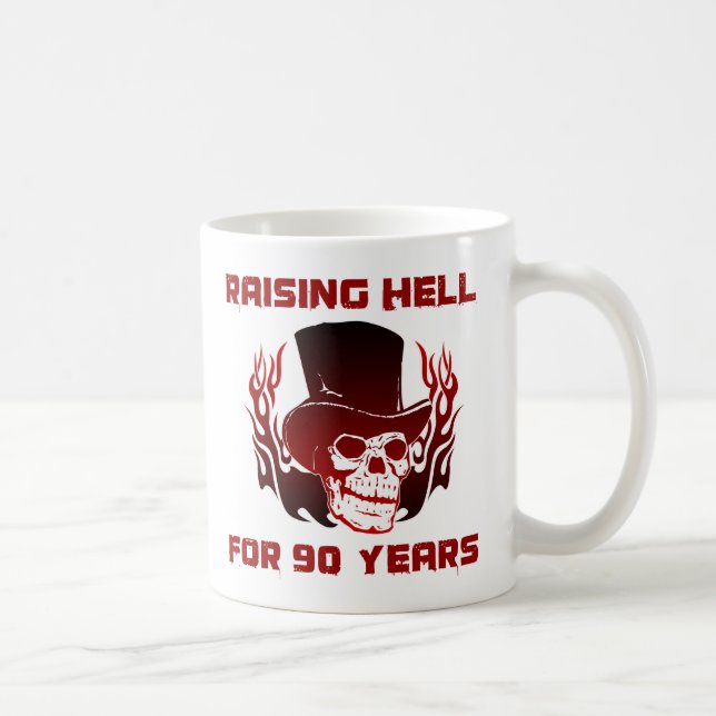 90 Jahre Hell anheben Tasse (Rechts)