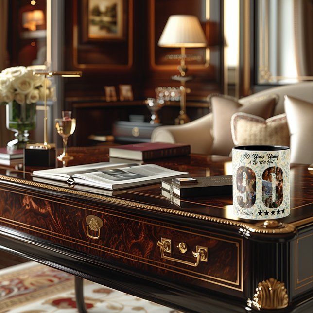 90 Jahre junge Foto Collage Tasse - Individuelle N (Von Creator hochgeladen)