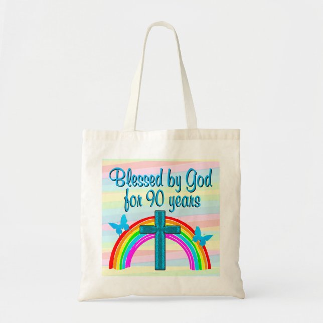 90 JAHRE LANG VON GOTT VERBUNDEN KLEINE TOTE BAG TRAGETASCHE (Vorne)