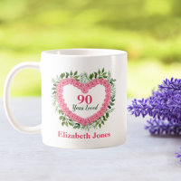 90 Jahre Liebe 90. Geburtstag Tasse