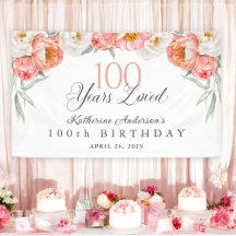 90 Jahre Loved Peach Floral 100. Geburtstag