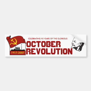 90 JAHRE OKTOBER-REVOLUTIONS- AUTOAUFKLEBER