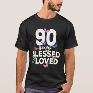 90 Jahre Schmetterling gesegnet und geliebt 90. T-Shirt