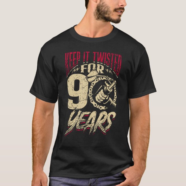 90 Jahre und immer noch auf 2 Rädern lieben es 90. T-Shirt (Vorderseite)