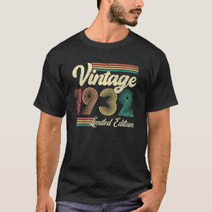90-jährig Geboren 1932 Vintage 90. Geburtstag Re T-Shirt