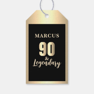 90 & Legendary Gold 90. Geburtstag Geschenkanhänger