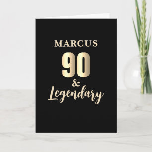 90 & Legendary Gold 90. Geburtstag  Karte