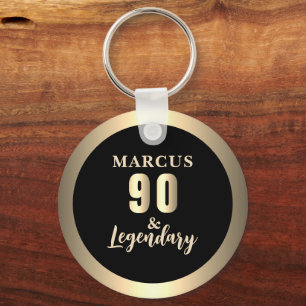 90 & Legendary Gold 90. Geburtstag Schlüsselanhänger