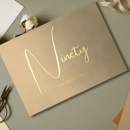 90. Männliche zum Geburtstag Folieneinladung