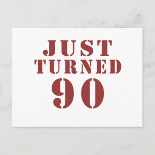 90 nur Geburtstag gedreht Postkarte