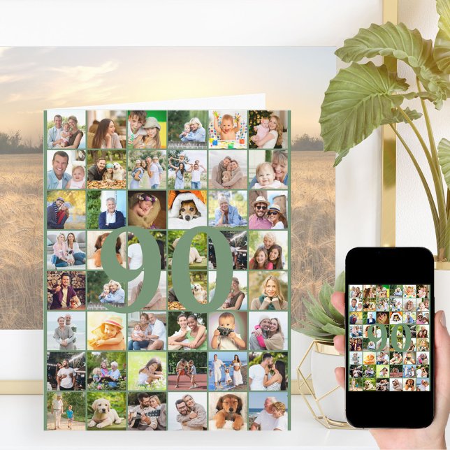 90. oder jeder beliebige Geburtstag - große Fotoco Karte (Von Creator hochgeladen)