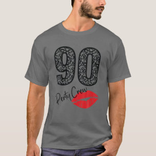 90 Party Crew trinken Biergeschenke 90. Jubiläum T-Shirt