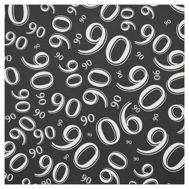 90. Random Zahlenmuster Schwarz/Weiß Stoff (Muster)