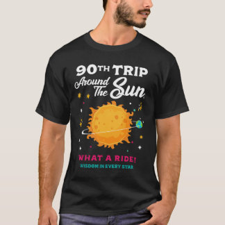 90. Reise um die Sonne 90. Geburtstagsfeier T-Shirt