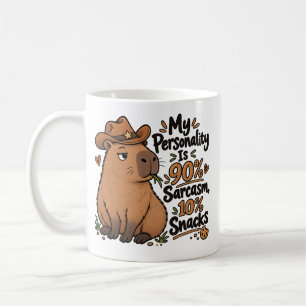 90% Sarkasmus 10% Snacks Lustige Capybara Kaffeetasse