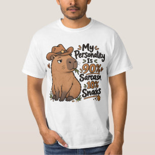 90% Sarkasmus 10% Snacks Lustige Capybara T-Shirt