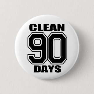 90 Tage säubern Schwarzes Button