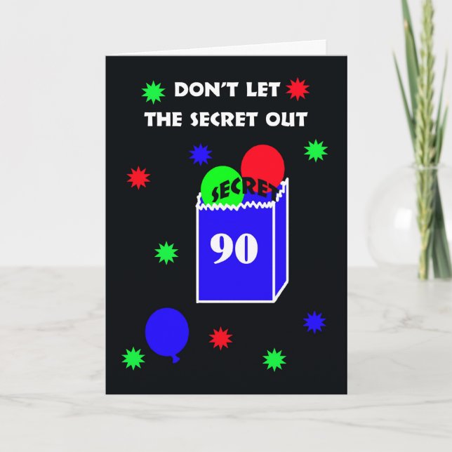 90. Überraschung Geburtstagsparty Einladung — Gehe (Vorderseite)