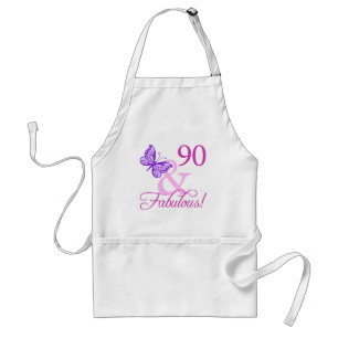 90 und fabelhafte Geburtstagsgeschenke (Pflaume) Schürze