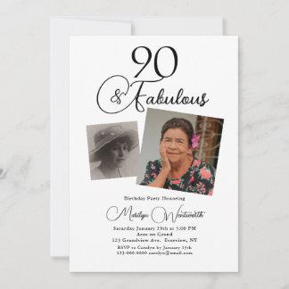90 und Fantastisch 90. Geburtstag Schwarz Schrift  Einladung