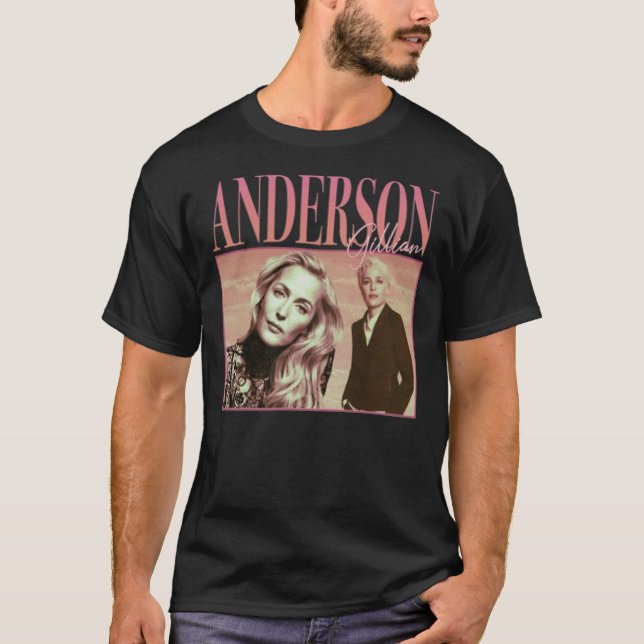 90&x27;s Retro-Stil Gillian Anderson Classic T-Sh T-Shirt (Vorderseite)