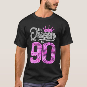 90 Yr alt Diese Königin ist 90. Geburtstag Mädchen T-Shirt