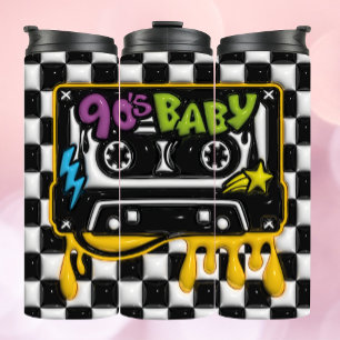 90er Baby Cassette 3D-aufblasbare Trommel Thermosbecher