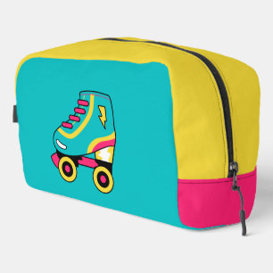 90er-Bilder, Retro-Roller-Skate-Symbol Waschbeutel