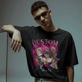 90er Bootleg Rap T-Shirt Maßgeschneidertes Foto-T-