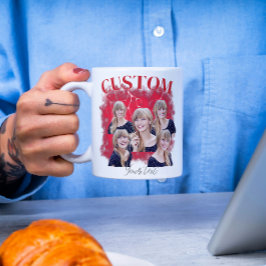 90er Bootleg-Rap-T-Shirt mit individuellem Foto Kaffeetasse