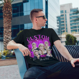 90er Bootleg Rap Tee Custom Foto T - Shirt