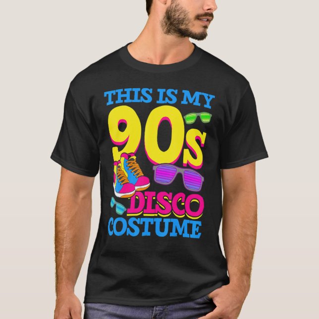 90er Disco Kostüm Party Music Retro 90er T-Shirt (Vorderseite)