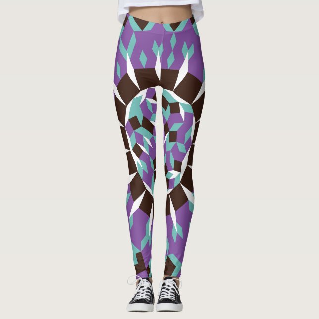 90er Disco-Party Leggings (Vorderseite)