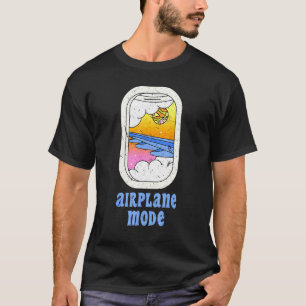 90er Flugzeugmodus Reise Stimmung 80er Retro Pilot T-Shirt