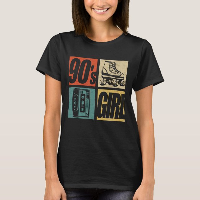 90er Girl 1990er Fashion 90 Theme Party 90er T-Shirt (Vorderseite)