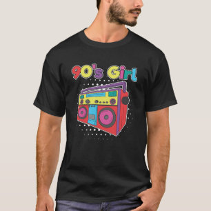 90er Girl Cassette Tape Player Boombox Radio T-Shirt