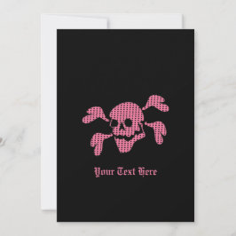 90er Goth Rockabilly Totenkopf und Kreuzbein Punk  Einladung